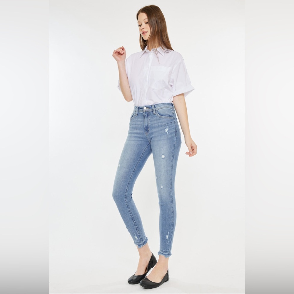 KanCan Light‎ Blue Distressed Skinny Jeans